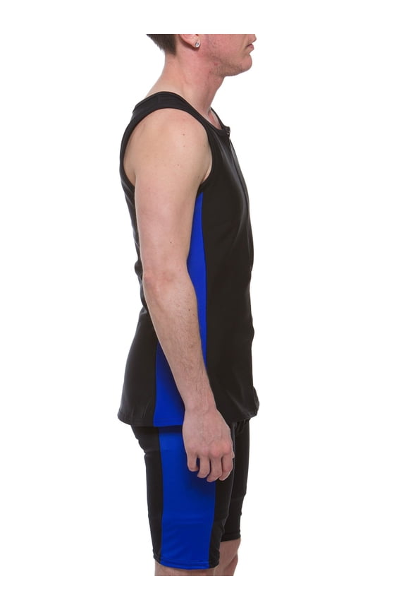 FTM Sleeveless Chest Binder Swim Top Black/Black Small