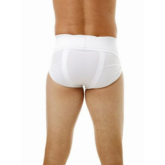 Underworks INGUINAL HERNIA SUPPORT BRIEF WITH HOT/COLD THERAPY PADS INCLUDED Xlarge 41-44 Waist