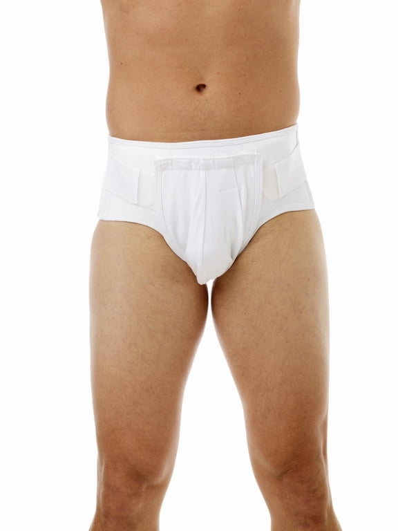 Men Mens Inguinal Hernia Brief - White 2XL