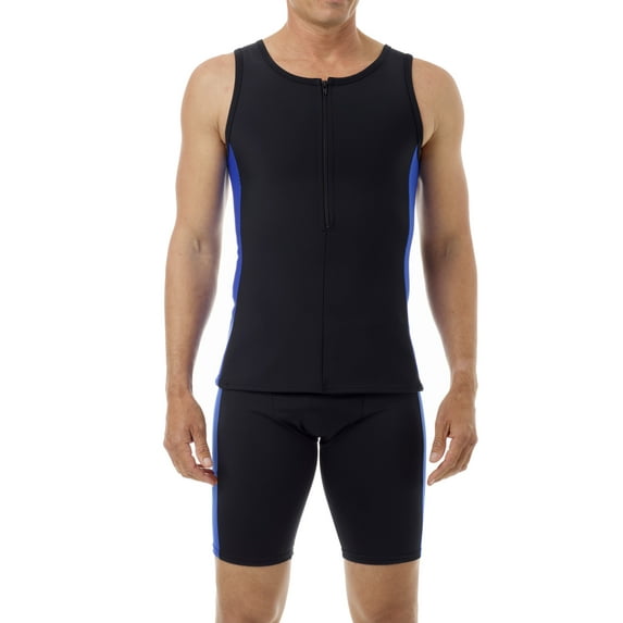 Underworks Men Sleeveless Gynecomastia Compression Performance Swim Top