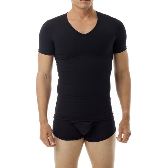 Underworks Mens Cotton Concealer V-neck Compression T-shirt
