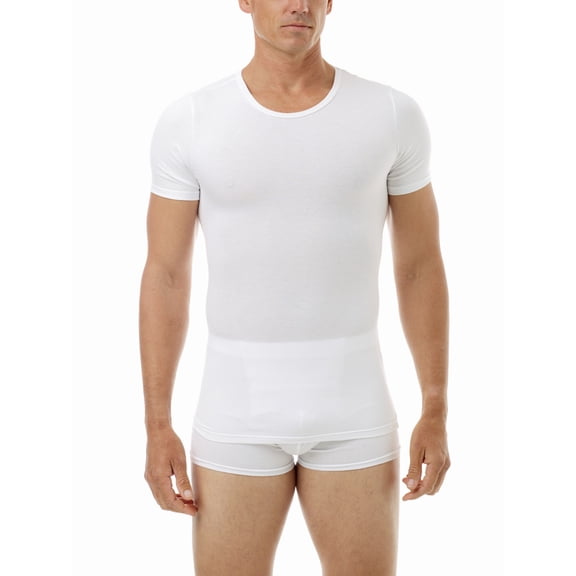 Underworks Mens Cotton Spandex Crew Neck T-Shirt Short Sleeves - White 3XL