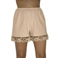 thumbnail image 1 of Underworks Pettipants Cotton Knit Culotte Slip Bloomers Split Skirt 4-inch Inseam Beige Medium, 1 of 5