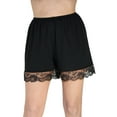 thumbnail image 1 of Underworks Pettipants Cotton Knit Culotte Slip Bloomers Split Skirt 4-inch Inseam Black Large, 1 of 5