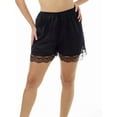 thumbnail image 1 of Underworks Pettipants Culotte Slips 4-inch Inseam Black Large, 1 of 5