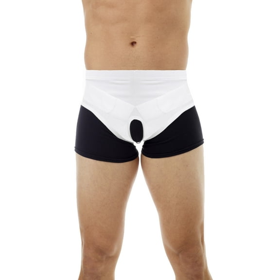 Underworks Unisex Inguinal Hernia Cotton Comfort Support Brace with Hot Cold Therapy Gel Pads White 2X