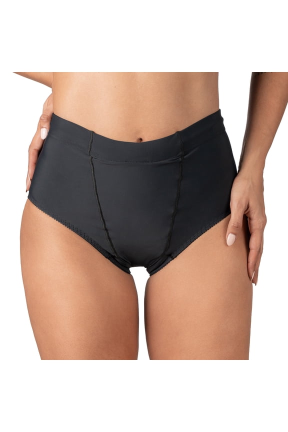 Vulvar Varicosity & Pelvic Prolapse Support Briefs with Groin Compression Bands - Women's Relief Underwear - Black 2X-Large