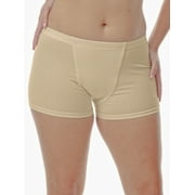 Underworks Vulvar Varicosity and Prolapse Support Brief with Groin Compression Bands - Beige - Small