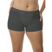 Underworks Vulvar Varicosity and Prolapse Support Brief with Groin Compression Bands Black Medium