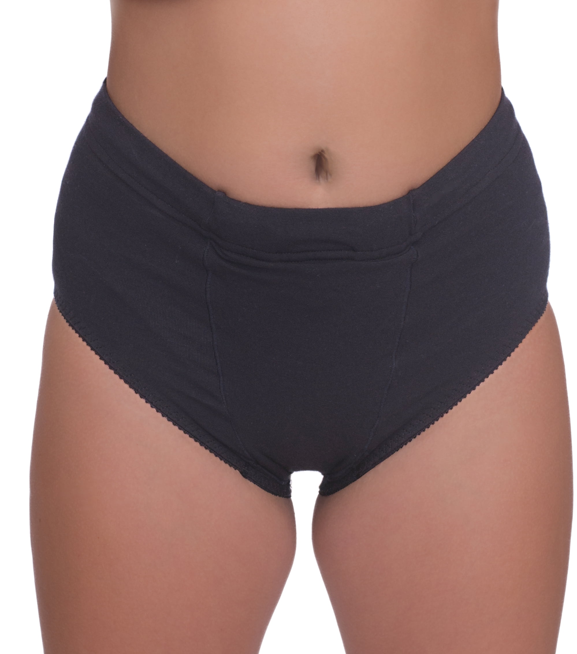 Underworks Vulvar Varicosity and Prolapse Support Panty with Groin  Compression Bands. Black - 2X-Large