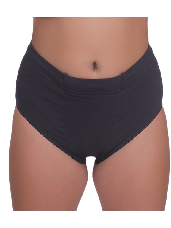 Vulvar Varicosity and Prolapse Support Panty with Groin Compression Bands. Black - 3X-Large
