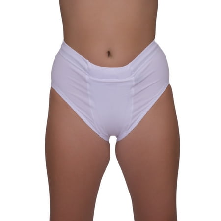 Underworks Vulvar Varicosity and Prolapse Support Panty with Groin Compression Bands. White - Small