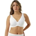 thumbnail image 1 of Underworks White Double Mastectomy Bra with Molded Pad Prosthesis Inserts - Cotton Adjustable Sleep and Leisure Bra - Padded Shoulders White 32-34 B/C/D, 1 of 6