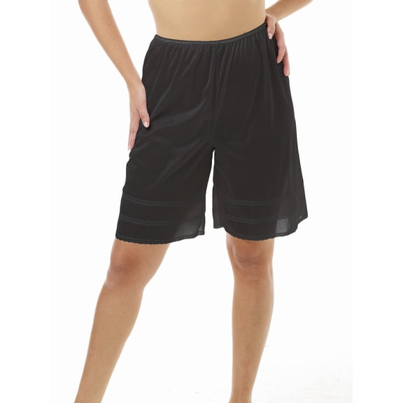 Underworks Women Snip-A-Length Pettipants Black 2X-Large