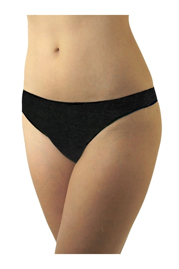 Womens Disposable 100% Cotton Thongs - For Travel- Hospital Stays- Emergencies 10-Pack