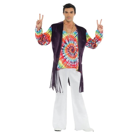 Morris Costumes UR29916 Adult 60s Men Tie Dye Costume - One Size