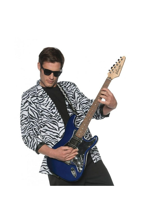 80's Zebra Blazer White Adult Costume OS Male