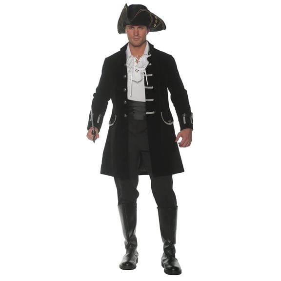Underwraps Frock Coat Men's Victorian Black Costume Jacket - XX-Large Male