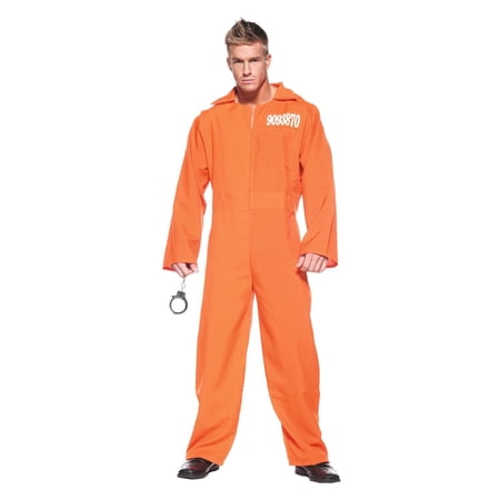 Underwraps Adult Orange Jumpsuit Costume - One Size