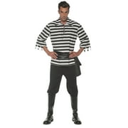 Underwraps Mens Black and White Dashing Pirate Costume - Size XX Large