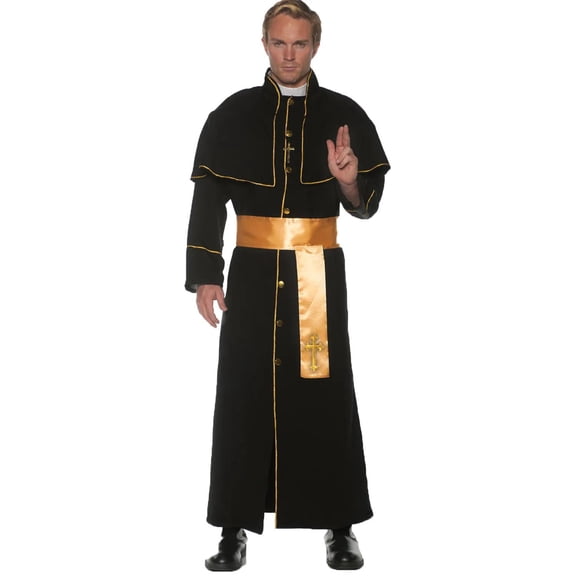 Underwraps Priest Adult Costume, One Size Male