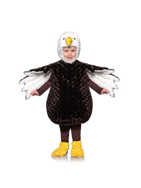 Bald Eagle Plush Swirl Fur Toddler Costume | M Unisex