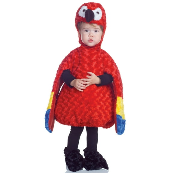 Underwraps Belly Babies Red Parrot Costume Child Toddler X-Large 4-6 Unisex