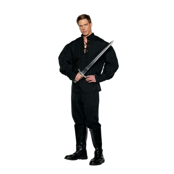 Underwraps Black Renaissance Shirt Adult Costume | XX-Large Male