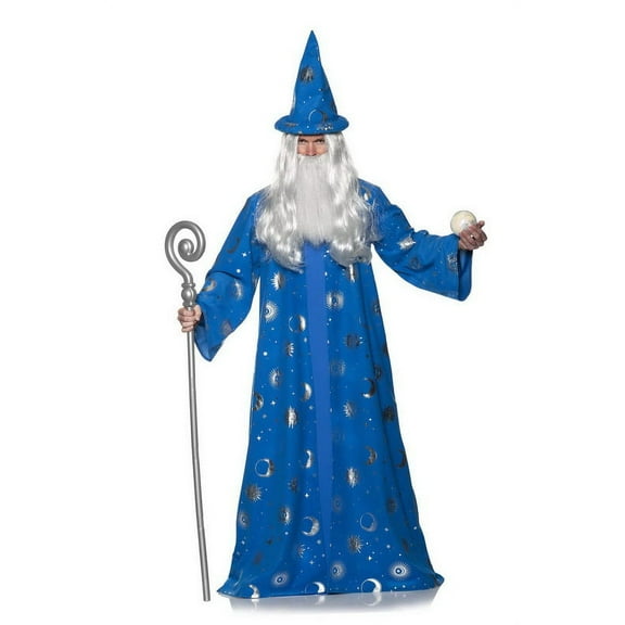 Underwraps Blue Celestial Wizard Robe & Hat Adult Costume | XX-Large Male