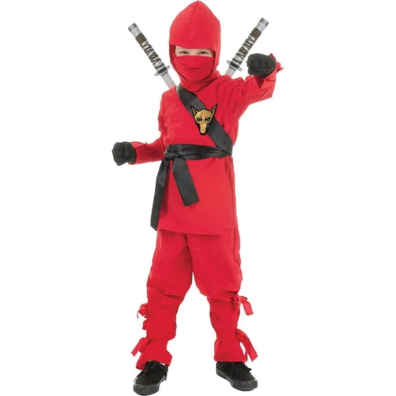 Underwraps Ninja, Red Child Costume: Small Unisex