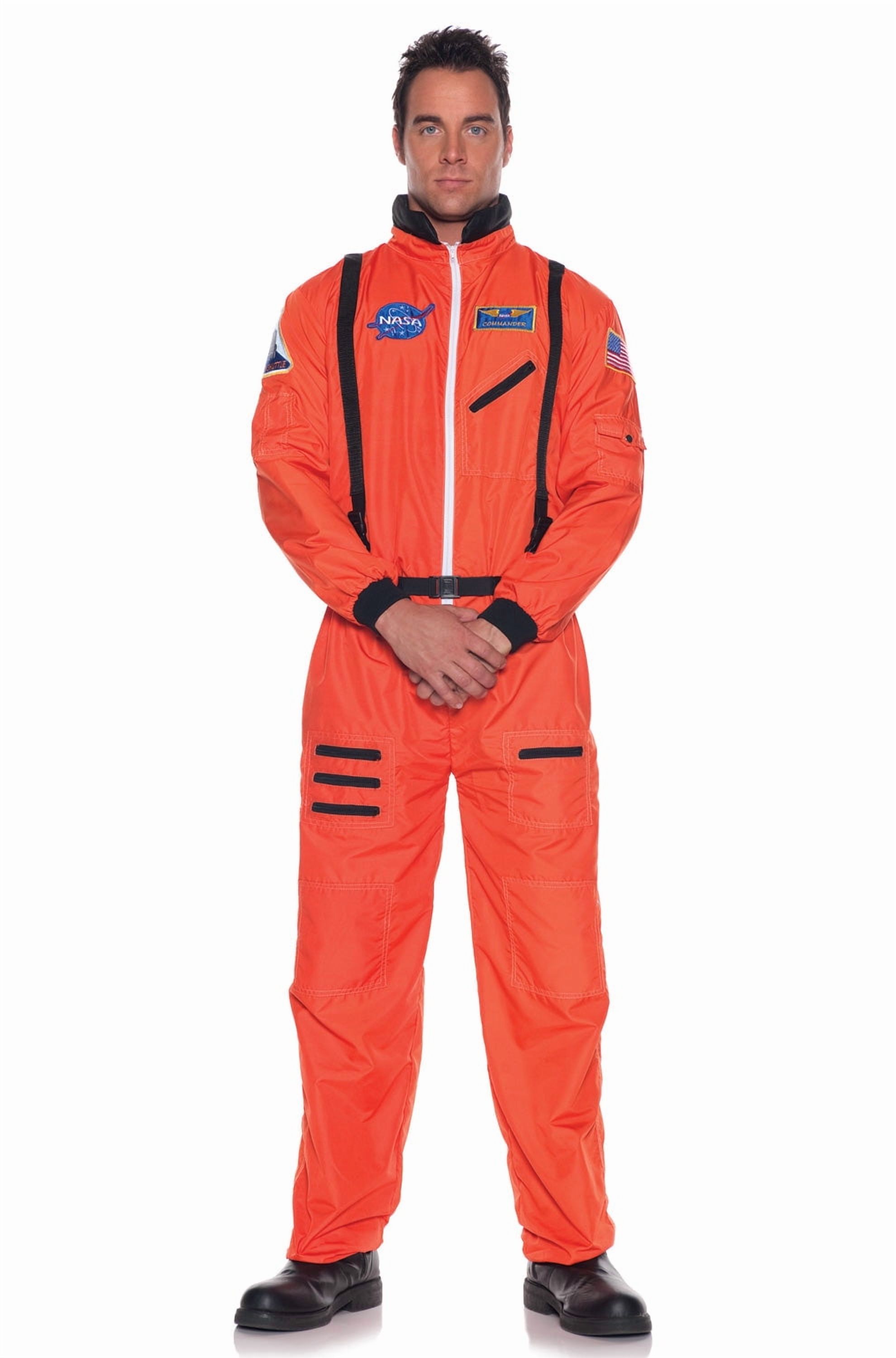 UNDERWRAPS Herren Astronauten Kostüm – Blauer Overall Mit Gestickten Patches – Weltraum-Abenteuer UNDERWRAPS Herren Astronauten Kostüm – Blauer Overall Mit Gestickten Patches – Weltraum-Abenteuer