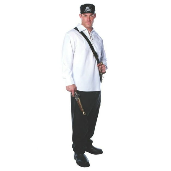 Underwraps Costumes Men's Pirate Shirt Costume X-Large White