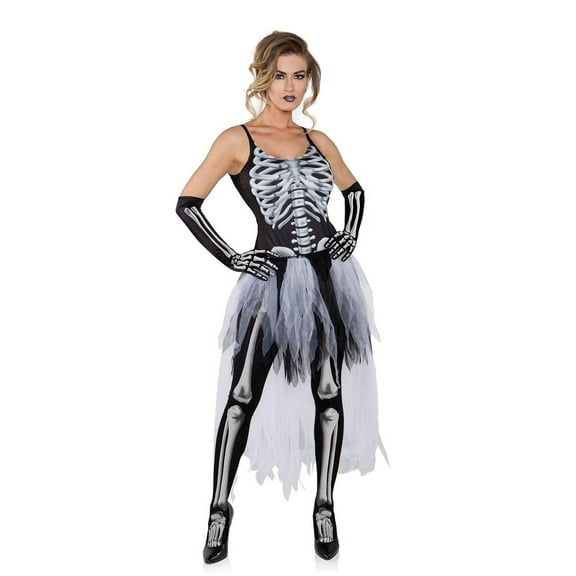 Underwraps Costumes Women's Sexy Skeleton Costume-Tutu, Black/Grey/White, X-Large