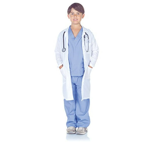 Underwraps Doctor Scrubs With Lab Coat Child Costume | Large Unisex