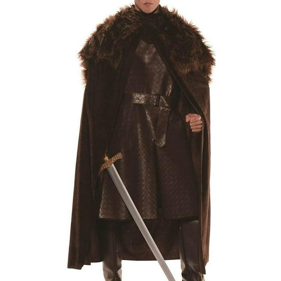 Underwraps Faux Leather Print Costume Cape Male One Size Male