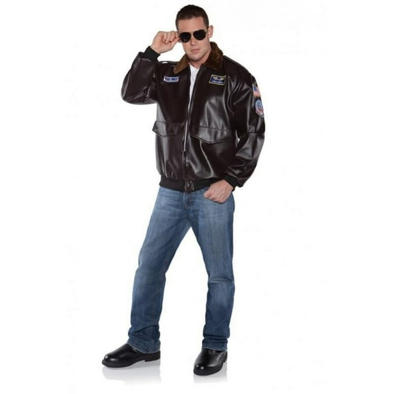 Underwraps Flying High Jet Pilot Adult Costume Bomber Jacket-One Size