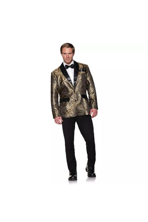 Gold Jacard Jacket Adult Costume Accessory | One Size Male