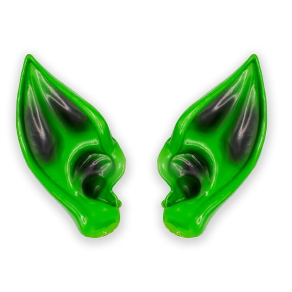 Underwraps Green Elf Ears Latex Costume Accessory, Fantasy Cosplay Prosthetic Ears For Halloween, Fairy, Goblin & Creature Costumes One Size