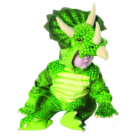 Underwraps Green Triceratops Dinosaur Animal Halloween Fancy-Dress Costume for Toddler, 18-24 Months