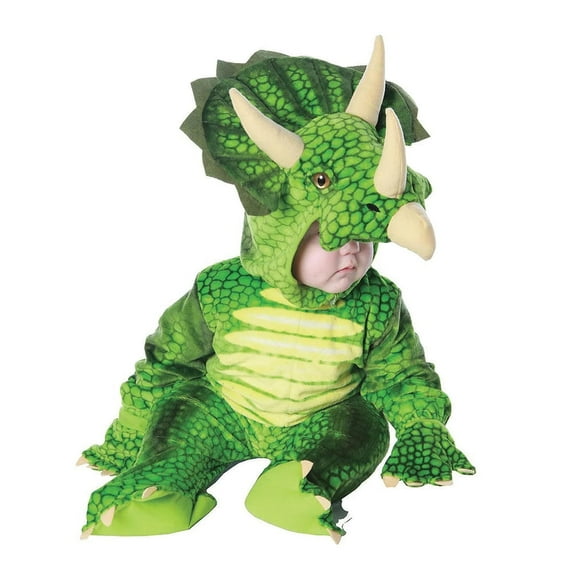 Underwraps Green Triceratops Plush Baby Costume S 6-12 Months Unisex