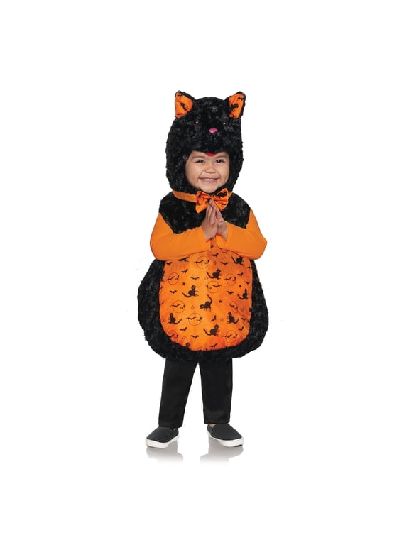 Black Cat Toddler Costume - Halloween Cat Costume for Girls Belly Baby Costume, Halloween Costumes for Toddler Boy (Halloween Cat, X-Large 4-6)