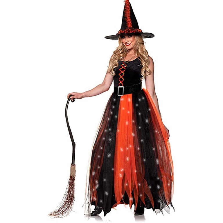 Underwraps-Hocus Pocus Witch Light-up Halloween Costume with Hat Women's  Size Medium, Black - Walmart.com
