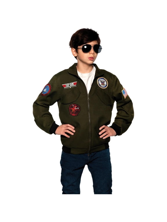 Kids' Navy Top Pilot Jacket Child Costume - Size 8-10