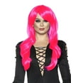 thumbnail image 1 of Underwraps Long Sassy Womens Adjustable Adult Costume Wig Pink, 1 of 2