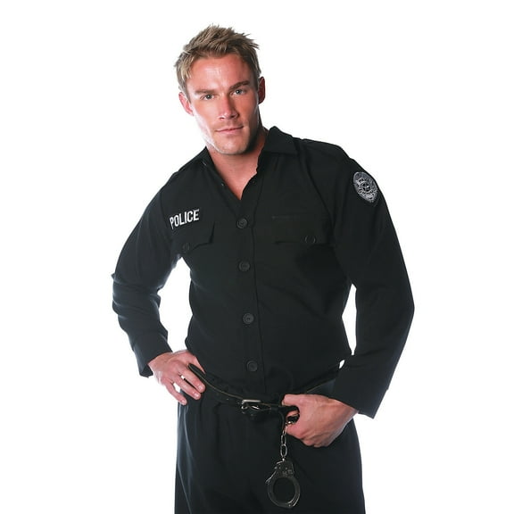 Underwraps Men's Law Enforcement Shirt Costume - One Size