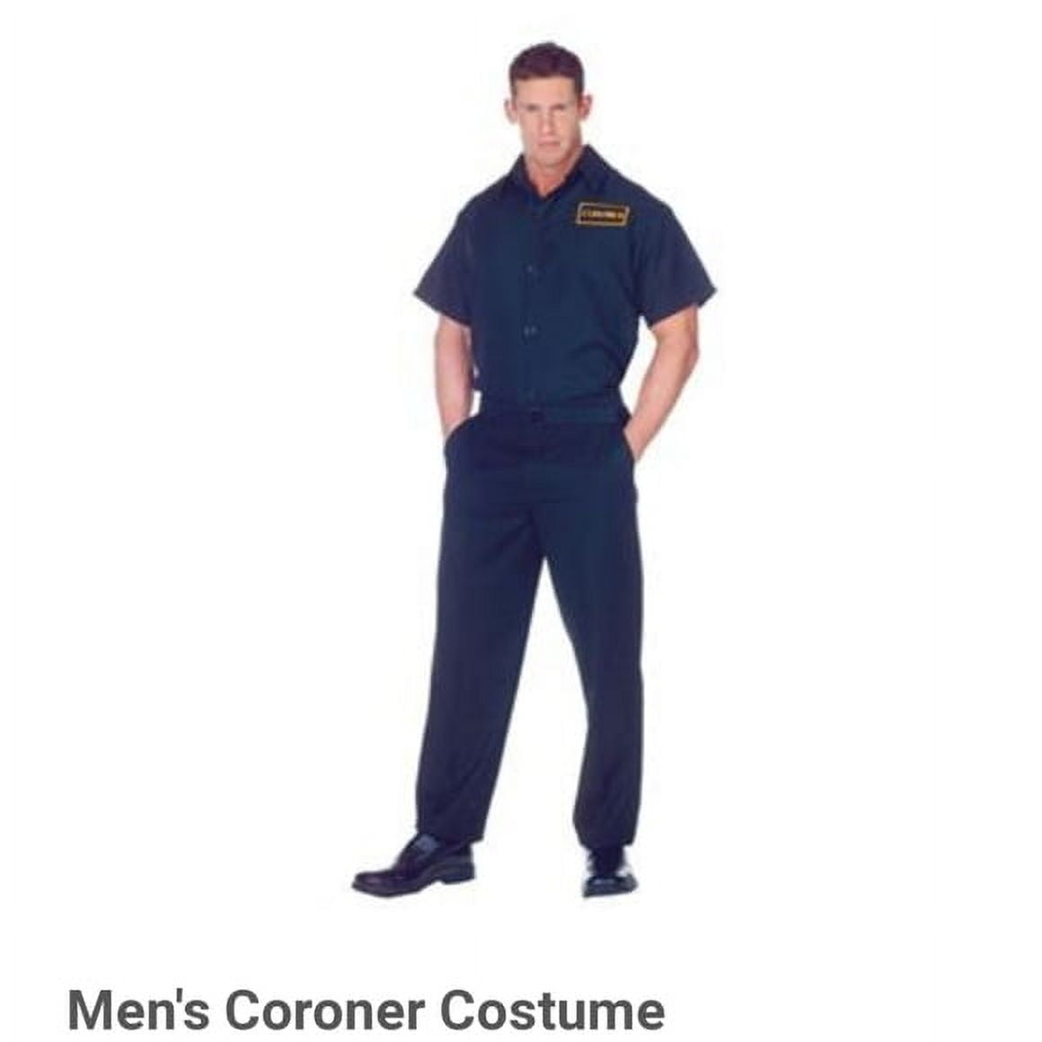 Underwraps Men's Navy Blue Coroner Halloween Shirt - Size 2XL - Walmart.com