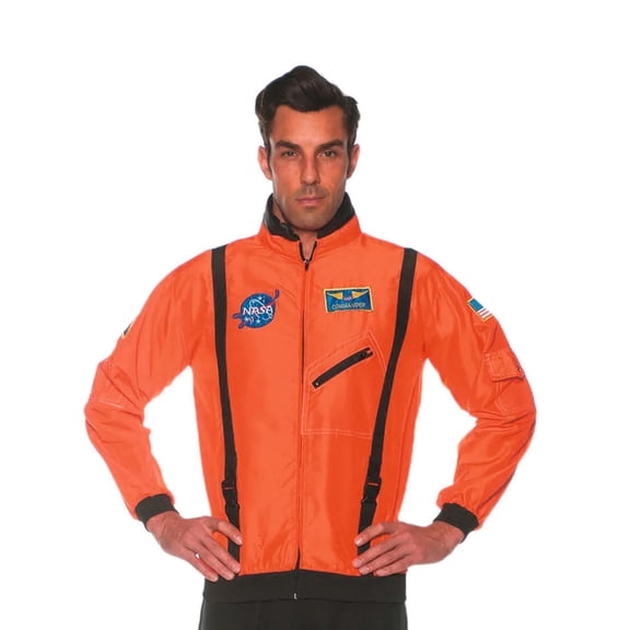 Underwraps Men's Orange Space Jacket Costume - One Size