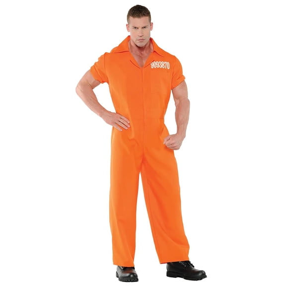 Underwraps Men's Plus Size Orange Jumpsuit Costume - Size 2X