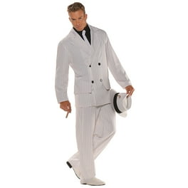 Fever Gangster Costume Adult White Fever Gangster Costume Adult White