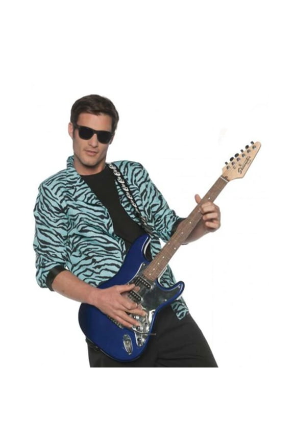 Mens 80s Blue Zebra Blazer